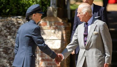 King Charles greets well-wishers at Sandringham