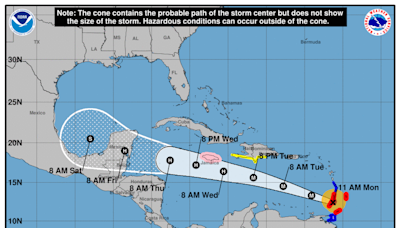 Category 4 Hurricane Beryl makes landfall in the east Caribbean with 150 mph winds