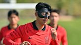 South Korea star Heung-min Son pictured training in face mask for first time ahead of World Cup