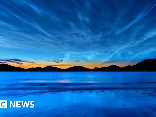 Noctilucent clouds pictured from Scotland