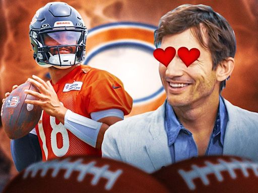 Bears' Caleb Williams shares hilarious moment with Ashton Kutcher