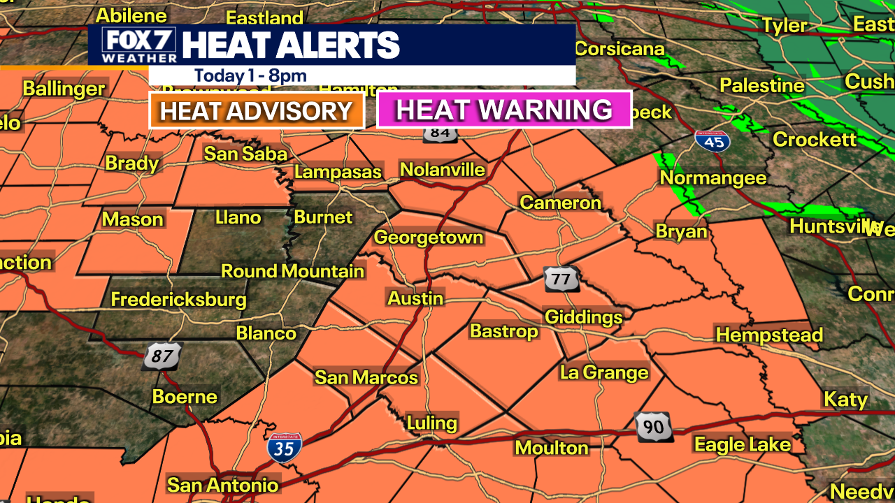 Austin weather: Heat advisory issued due to dangerous heat indices