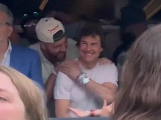 Travis Kelce parties with Tom Cruise at Taylor Swift Eras Tour show