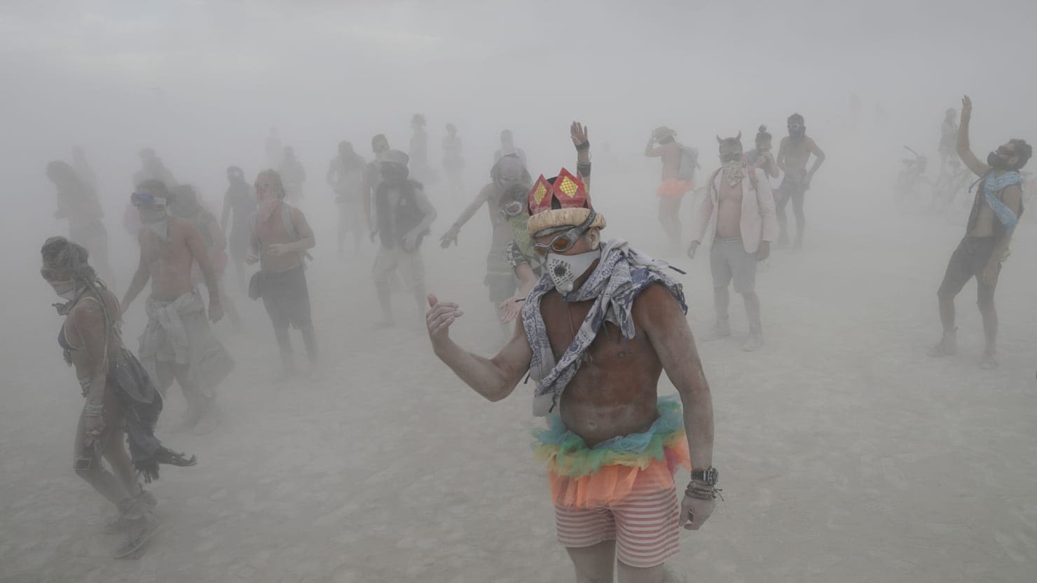 Burning Man Attendees Blasted by Giant Dust Storm During Desert Exodus