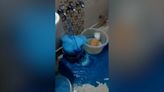 Watch: Bright blue water flows from taps inside Delhi homes