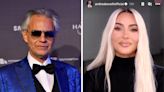 Andrea Bocelli says he's 'flattered' after being mentioned in Kim and Kourtney Kardashian's feud over 'copying' one another