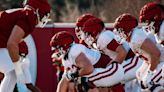 First team offensive line meshing into cohesive unit for Razorbacks