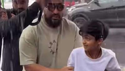 Watch: Doting Dad Raj Kundra Guides Son Viaan Through Heavy Rains In Mumbai - News18