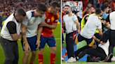 Huge concern for Spain as security guard slips and injures key player after win