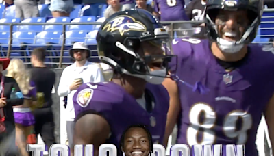 Zay Flowers honored the Ravens’ late Jacoby Jones by doing his famous TD celebration