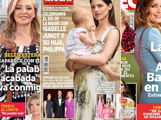 Belén Esteban, Isabelle Junot y Antonio Banderas, protagonistas de las portadas