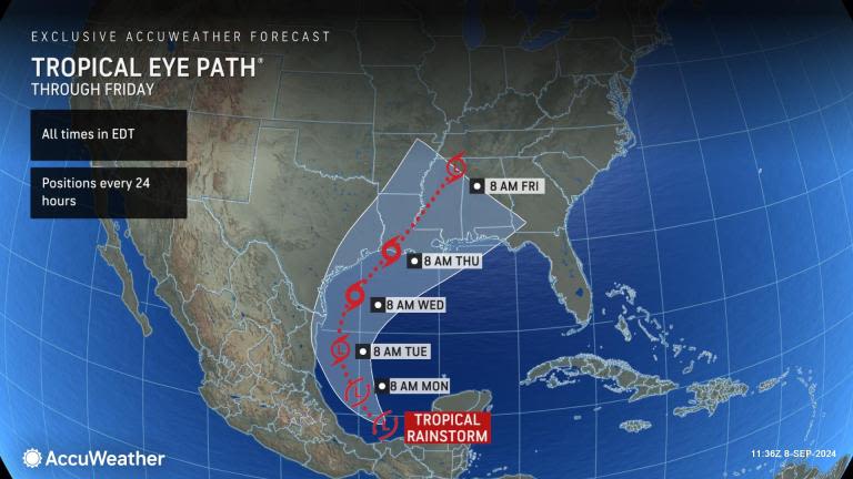 Tropical rainstorm in Gulf of Mexico has sights set on the southern US