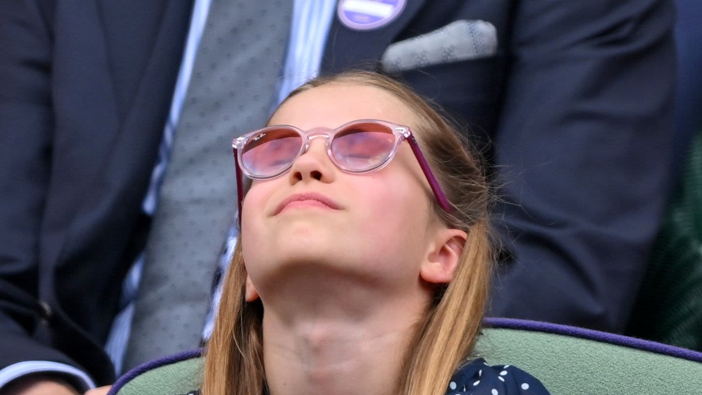 Princess Charlotte Wears Cute Polka Dot Dress to Wimbledon With Kate Middleton