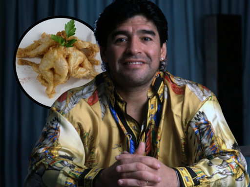 Maradona: ranas fritas en Devoto vestido de Versace