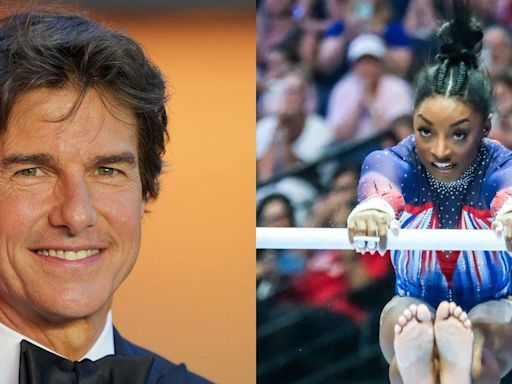 Simone Biles' Uneven Bars Routine Leaves Tom Cruise In Awe