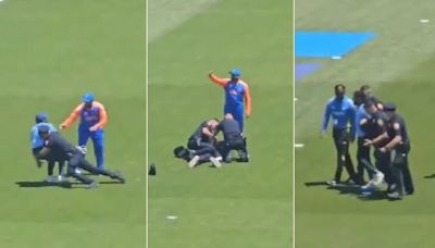 Rohit Sharma Seeks Help for Pitch Invader Who Gets Handcuffed by New York Police During IND vs BAN Warm-up: WATCH - News18