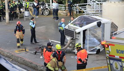 Desplome de una cabina del teleférico en Medellín deja un muerto y varios heridos