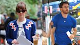 Dakota Johnson & Chris Evans Arrive on Set for Final Day of Filming ‘Materialists’