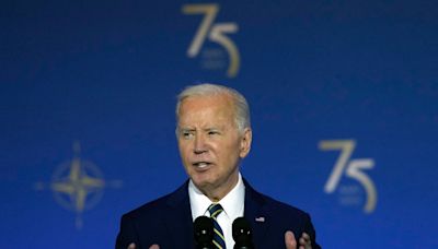 Joe Biden seeks to quell domestic fears over his fitness for office with NATO address to global leaders