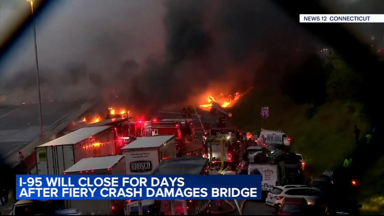 Demolition begins on CT overpass damaged in I-95 tanker fire; part of highway to remain closed