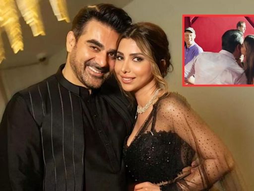 'Malaika Arora Looks...': Arbaaz Khan Gets Kiss By Wife Sshura Khan, Netizens React (VIDEO)