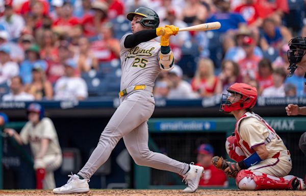 Lawrence Butler hits 3 of Athletics’ 8 homers in 18-3 rout of Phillies
