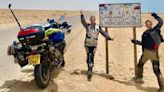 They set off around the world on a motorcycle and ‘fell off many times.’ Now they’re in the record books