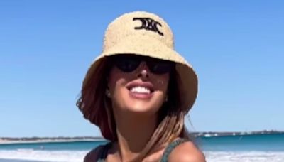 AFL WAG Bec Judd shows off her six-pack abs in a bikini
