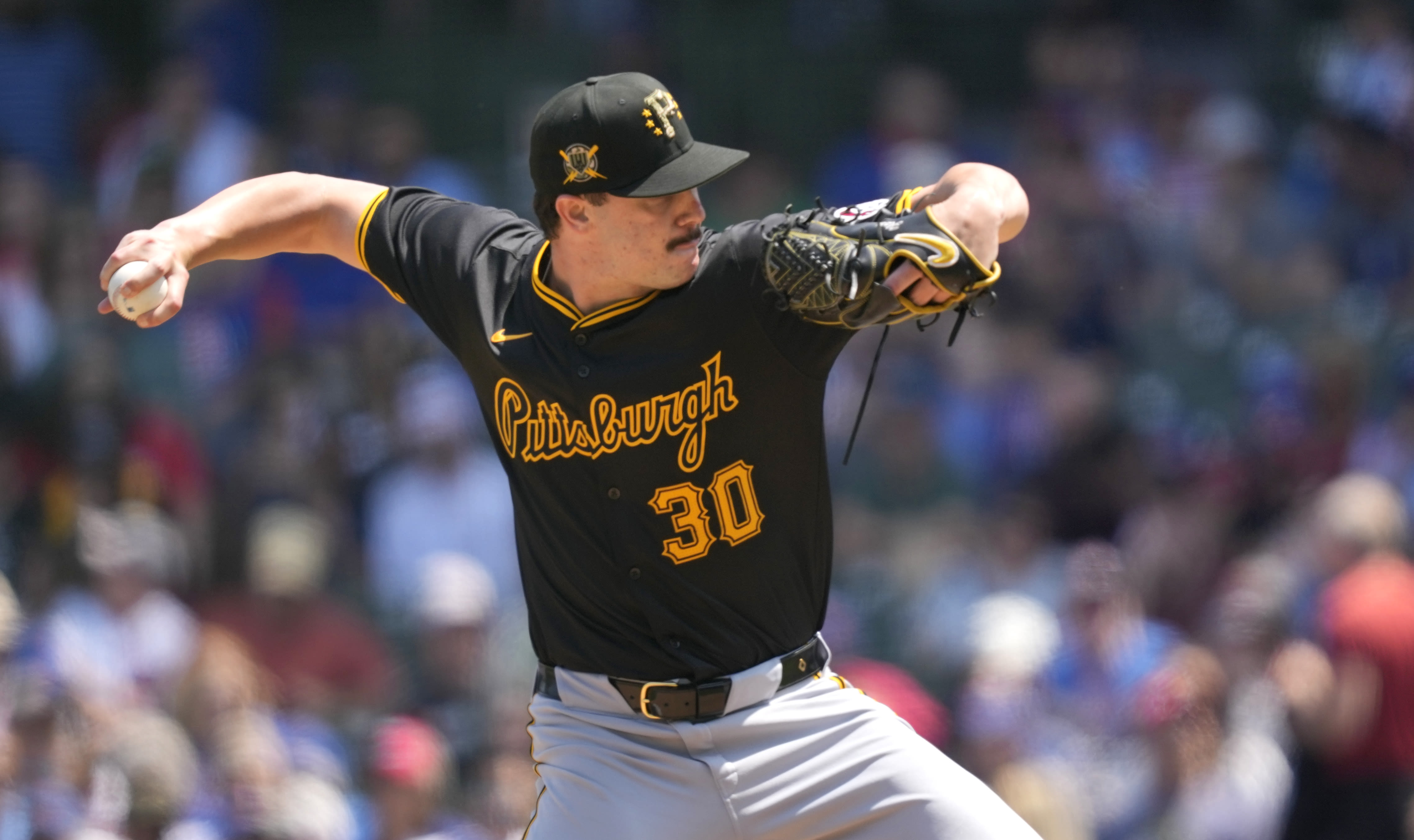 Pirates' Paul Skenes allows no hits in 6 innings, strikes out 11 in second MLB start