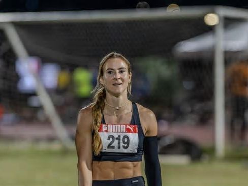 Karin Strametz holt sich auf dem „Usain-Bolt-Track“ den Feinschliff