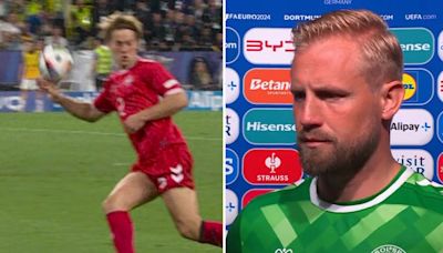 Schmeichel rages at VAR and says he 'doesn't know the rules yet' after Euro exit