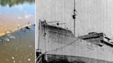 A sunken World War 1-era wooden ship potentially the size of a football field was discovered in a Texas river by a man on a jet ski after severe drought revealed the wreckage