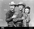 DOWN DAKOTA WAY, from left: Pat Brady, Roy Rogers, Dale Evans, 1949 ...