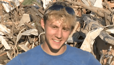 A young golfer told an Iowa TV station that he was most upset about losing his golf clubs after tornado destroyed home