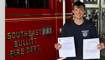 Off-duty southeast Bullitt Co. firefighter recognized for heroic actions at Shelby County fair