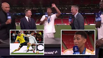 Watch Jude Bellingham swear at critics on live TV after Champions League final