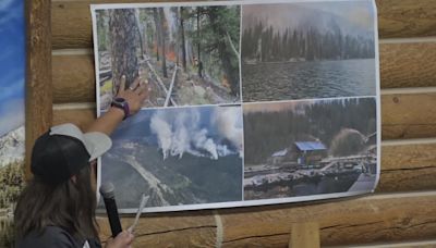 Firefighters continue to battle the Bench Lake Fire in the Sawtooths near Stanley