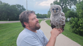 Man has close encounter with wild owl at Lake Shawnee