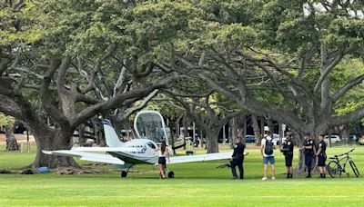 No injuries when small plane lands in sprawling park in middle of Hawaii's Waikiki tourist mecca