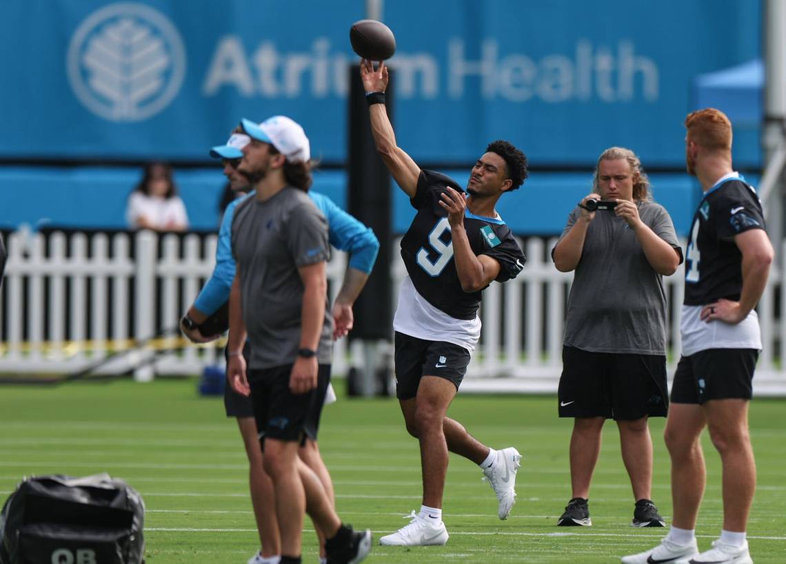 Carolina Panthers training camp recap: Bryce Young, Diontae Johnson connect on Day 1