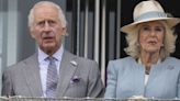 Charles and Camilla grimace as their horse fails to place at Epsom Derby race