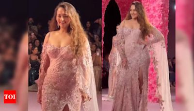 Sonakshi Sinha makes stunning first appearance on the ramp post marriage - Times of India