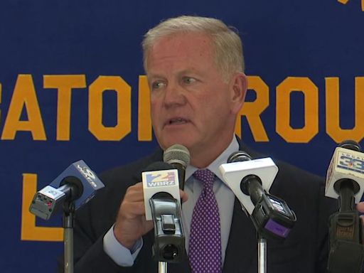 Brian Kelly speaks to Baton Rouge Rotary Club ahead of LSU's September debut against USC in Las Vegas