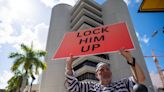 Trump arraignment: Demonstrators join media congregated at Miami federal courthouse
