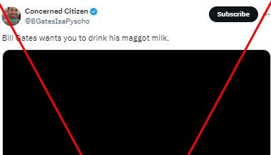 False claims linking Bill Gates to 'maggot milk' spread online