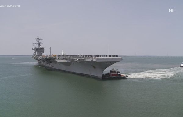 USS George Washington departs Naval Station Norfolk to deploy to U.S. South Command