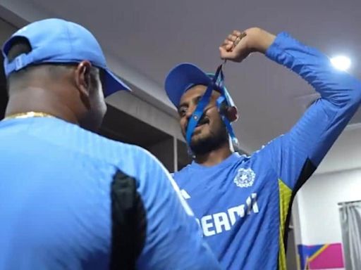 Axar Patel Receives 'Fielder Of The Match' Medal From Team India's 'Unsung Hero' - Watch | Cricket News