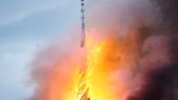 Copenhagen stock exchange fire: Spire collapses as historic Borsen engulfed in flames