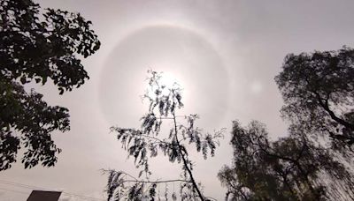 Un halo solar sorprende a la ciudad del valle