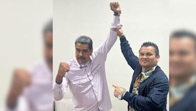 El "Chino" Maidana visitó Venezuela y le levantó la mano a Maduro